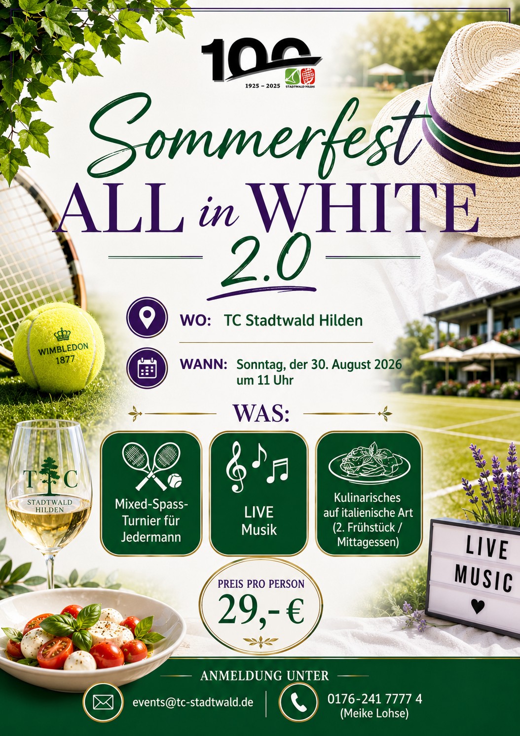Plakat mit 100 logo
